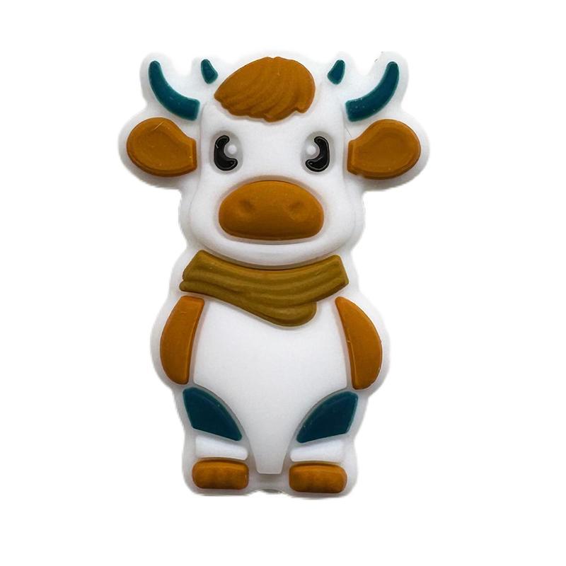 Wholesale 10PCS Cattle Series Cartoon Silicone Beads